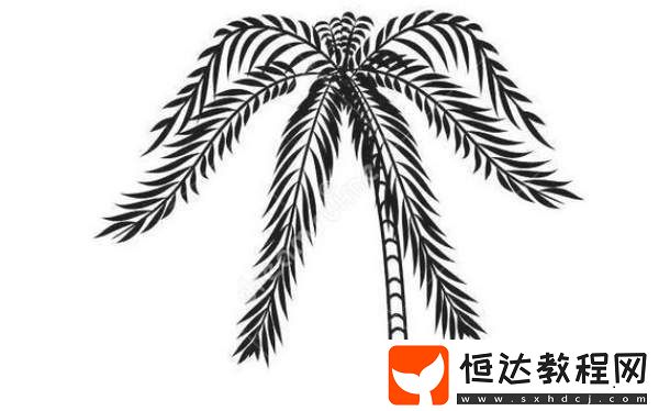 棕櫚樹簡筆畫教程：南方植物的獨特畫法與技巧解析
